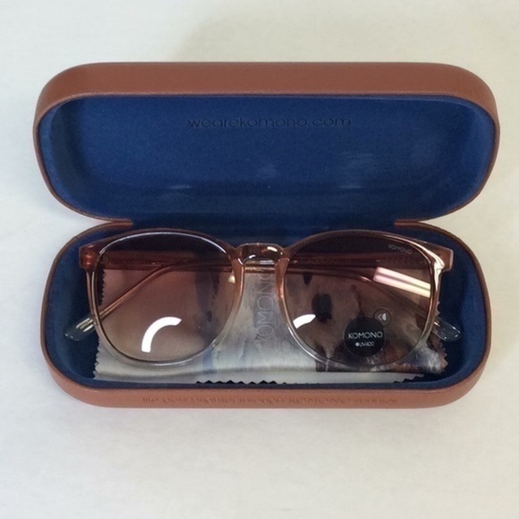 Komono Sunglasses Peach orange NEW Urkel UV 400 - Picture 9 of 12